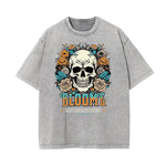 Washed Cotton Blossom Pattern Tee