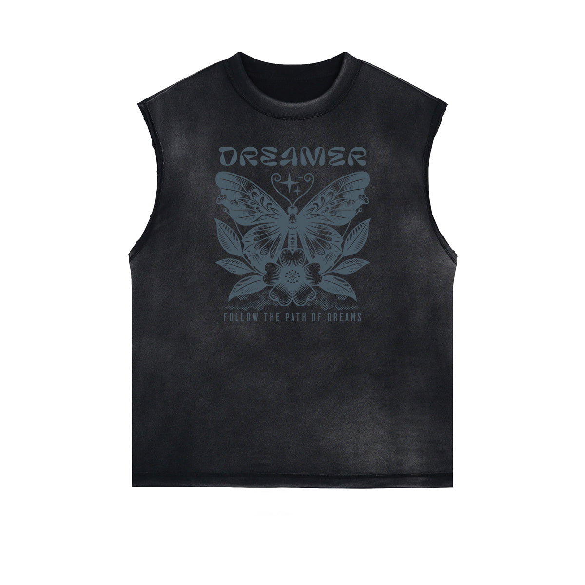 Frayed Edge Blossom Graphic Muscle Tank
