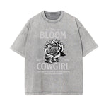 Washed Cotton Blossom Pattern Tee