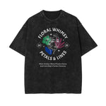 Washed Faded Blossom Pattern Tee