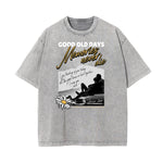 Washed Cotton Blossom Pattern Tee