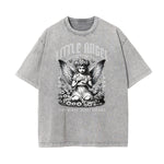 Washed Cotton Blossom Pattern Tee