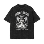 Washed Faded Blossom Pattern Tee