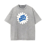 Washed Cotton Blossom Pattern Tee