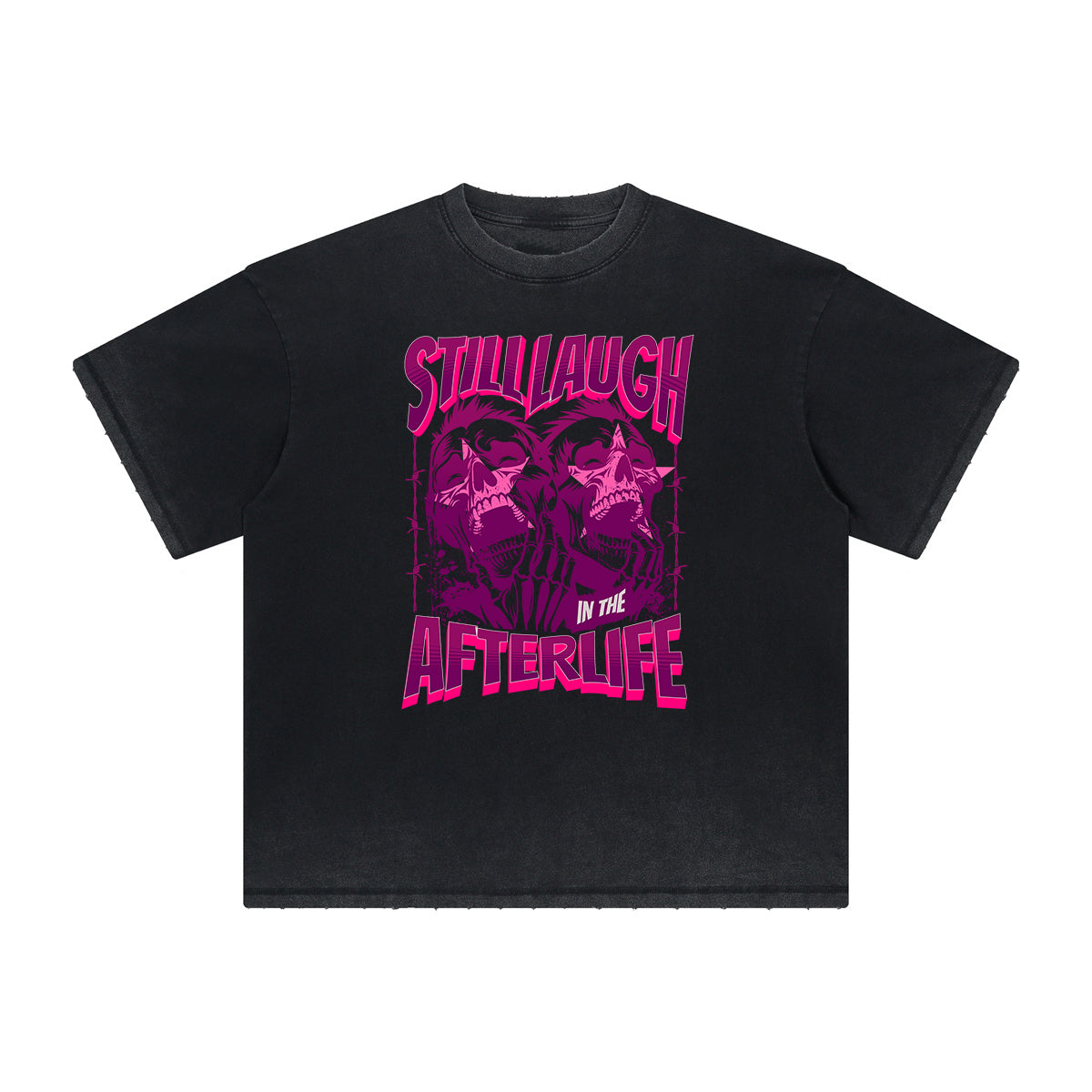 Abstract Artistic Thick Faded Pattern Tee