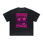 Abstract Artistic Thick Faded Pattern Tee