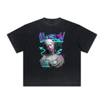 Abstract Artistic Thick Faded Pattern Tee