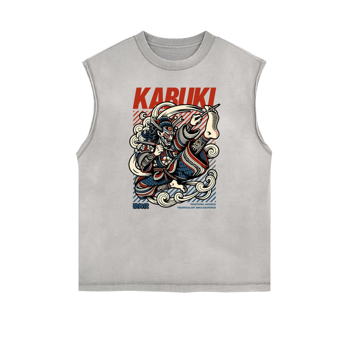 Frayed Edge Japanese Ukiyo Graphic Tank