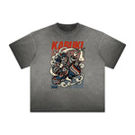 Distressed Faded Japanese Ukiyo Graphic Tee