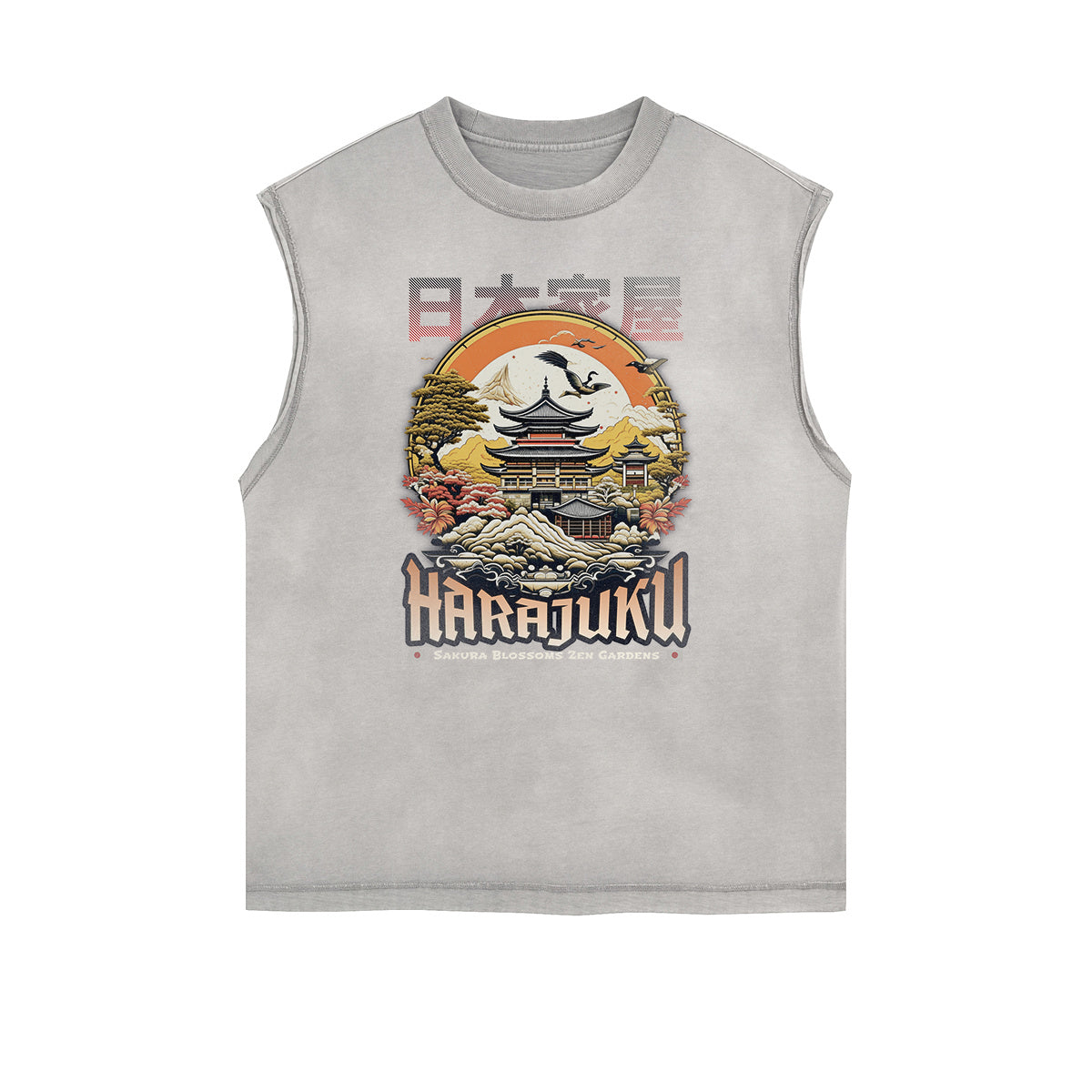 Frayed Edge Japanese Ukiyo Graphic Tank