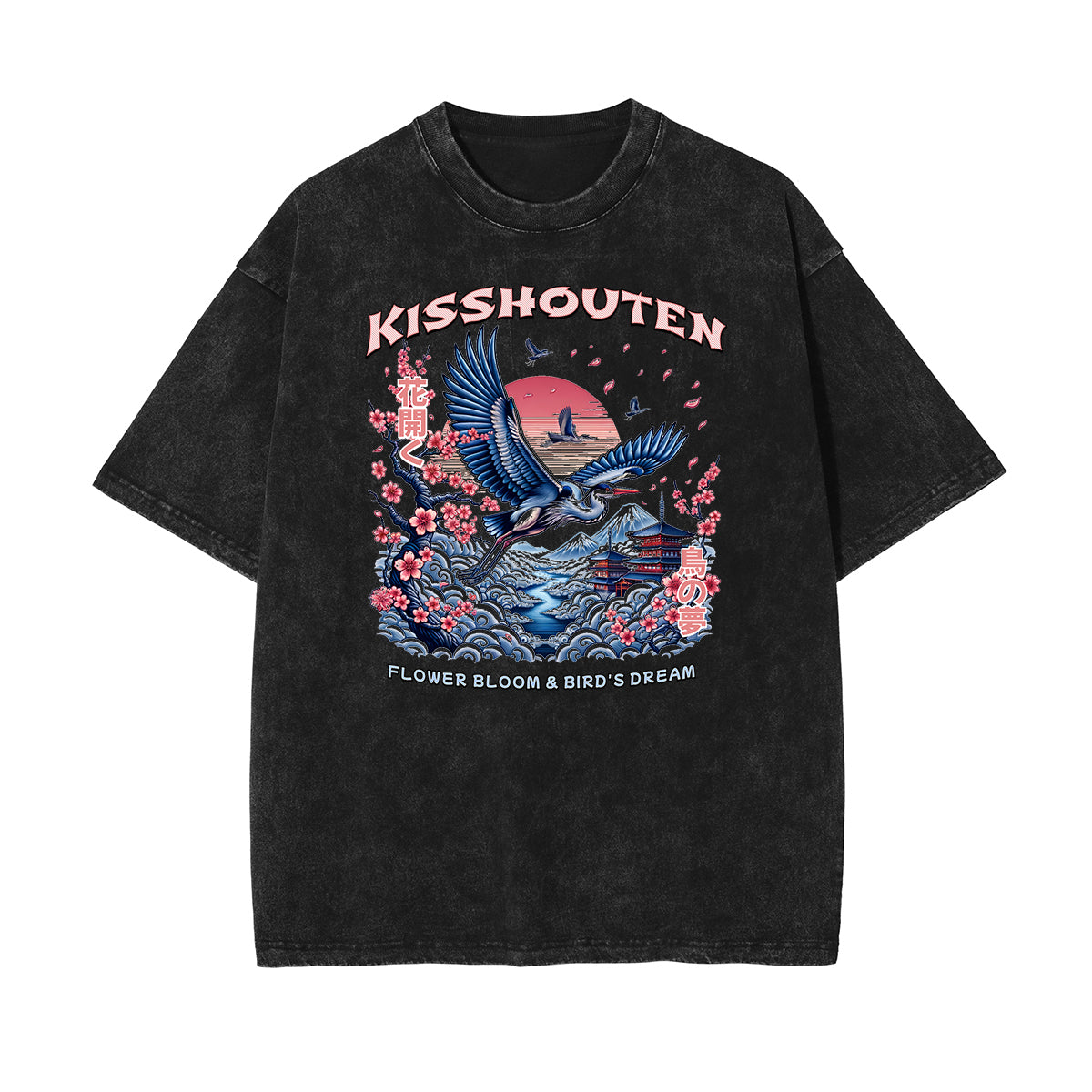 Faded Cotton Japanese Ukiyo Graphic Tee