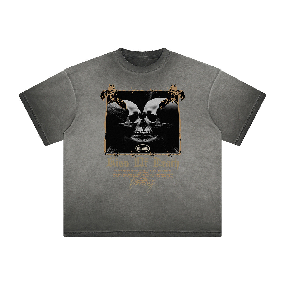 Thick Faded Gothic Style Graphic Tee