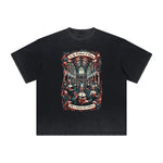 Vintage Frayed Gothic Style Pattern Tee