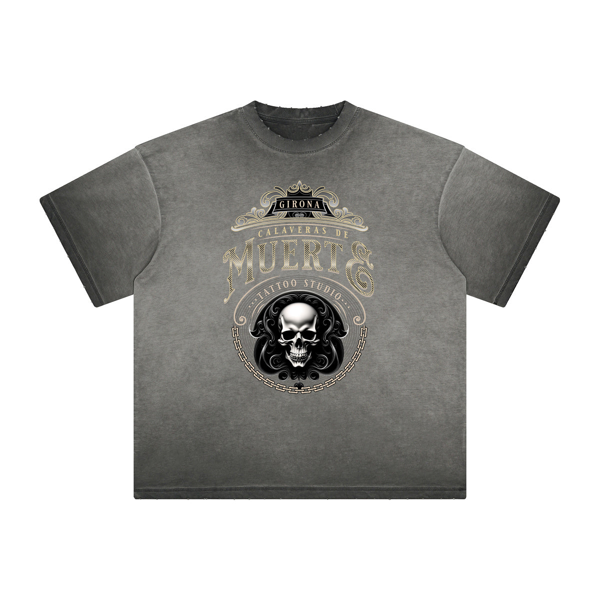 Thick Faded Gothic Style Graphic Tee