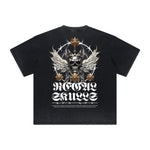Vintage Frayed Gothic Style Pattern Tee