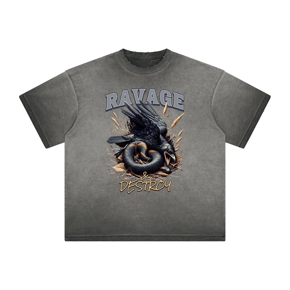 Thick Faded Gothic Style Graphic Tee