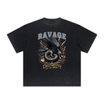 Vintage Frayed Gothic Style Pattern Tee
