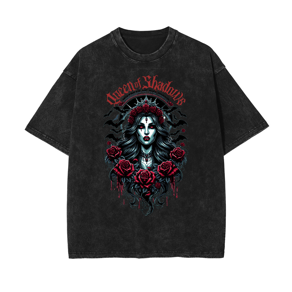 Faded Gothic Style Pattern T Shirt