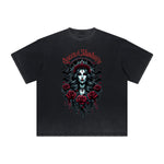 Vintage Frayed Gothic Style Pattern Tee