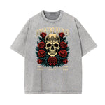Stone Wash Gothic Style Graphic Tee