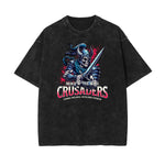Stone Wash Crusades Pattern T Shirt