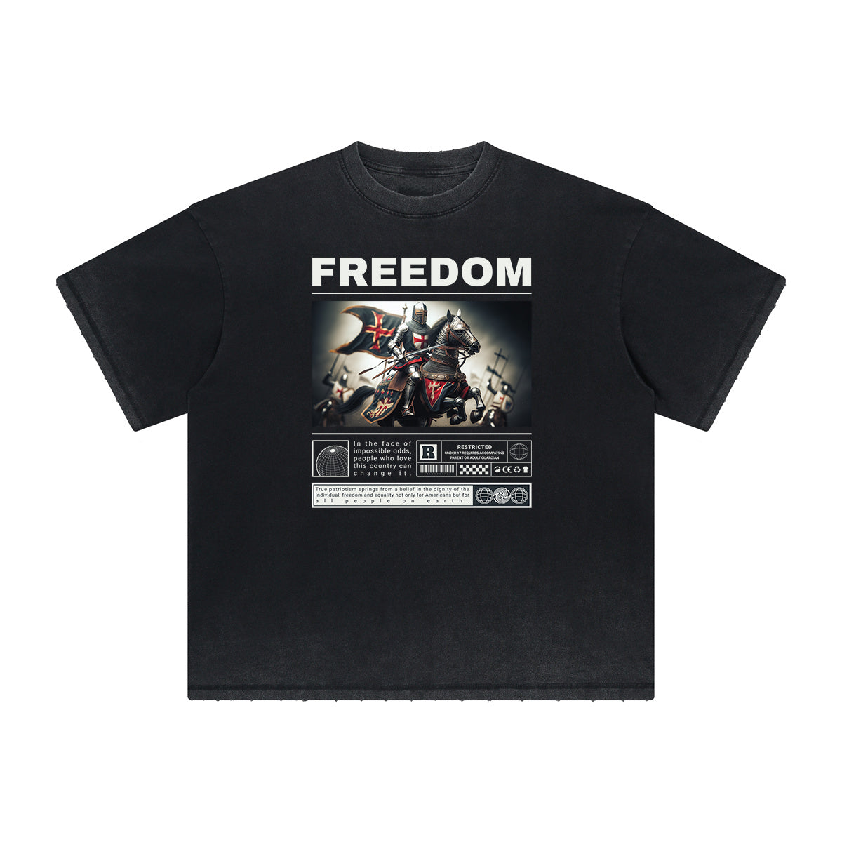 Thick Faded Crusades Graphic T Shirt