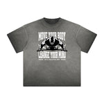 Vintage Frayed Fitness Pattern Tee