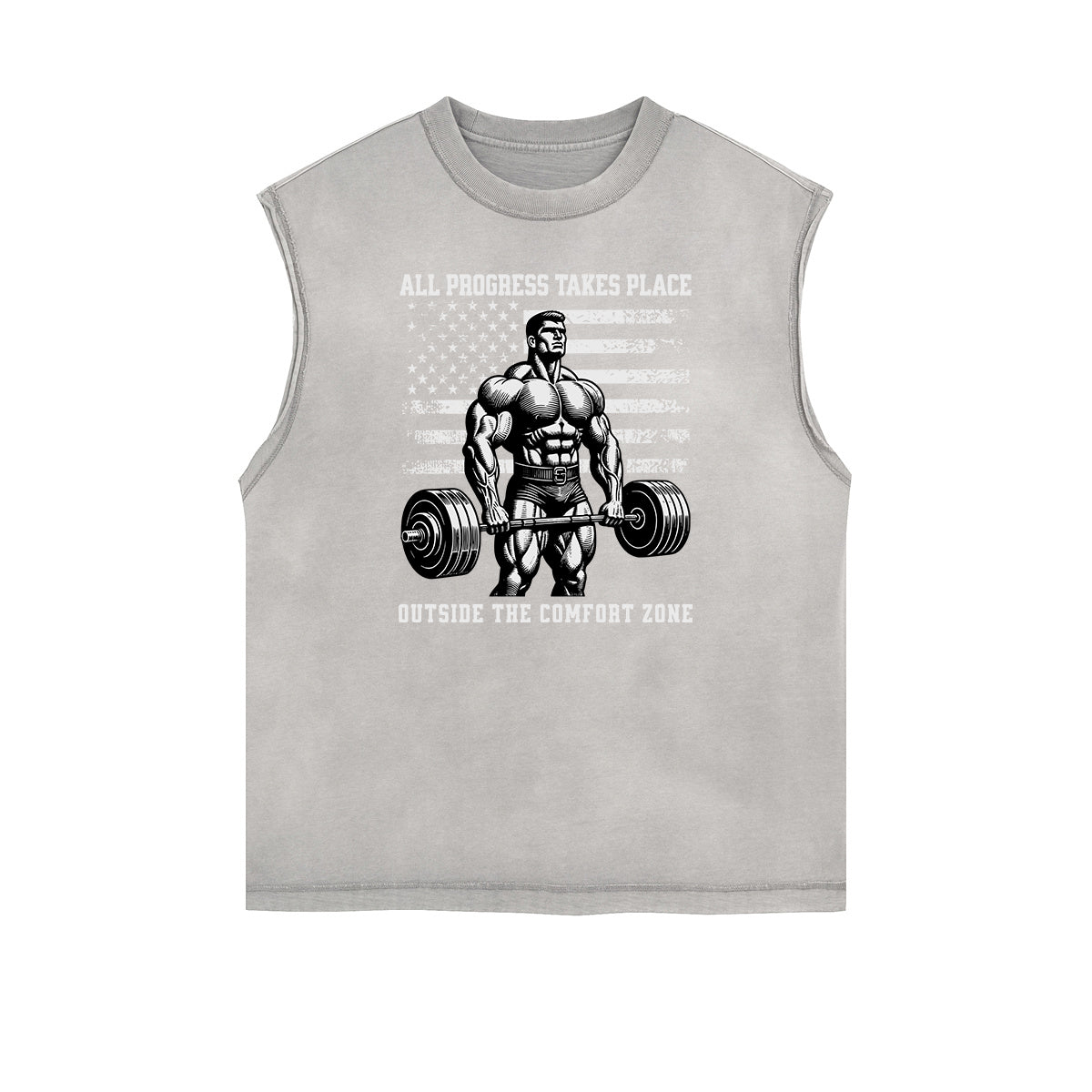 Frayed Edge Fitness Graphic Tank