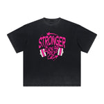 Thick Faded Fitness Graphic T Shirt