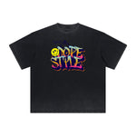 Thick Faded Graffiti Style Graphic Tee