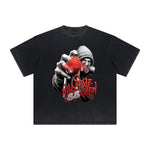 Thick Faded Graffiti Style Graphic Tee