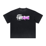 Thick Faded Graffiti Style Graphic Tee