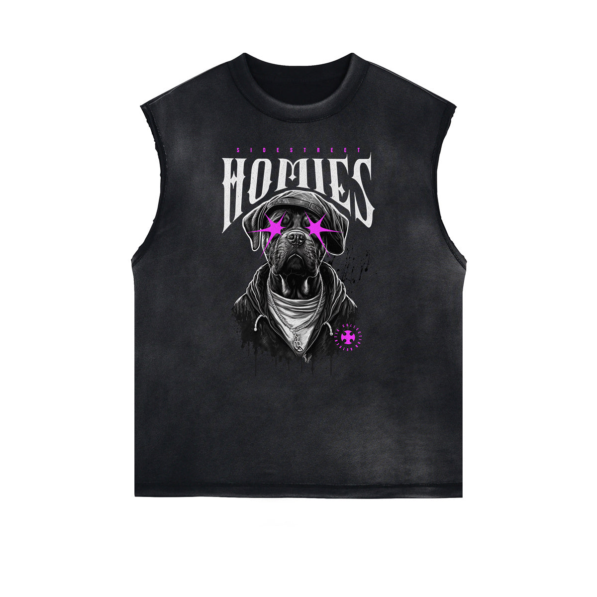 Frayed Edge Graffiti Style Graphic Tank