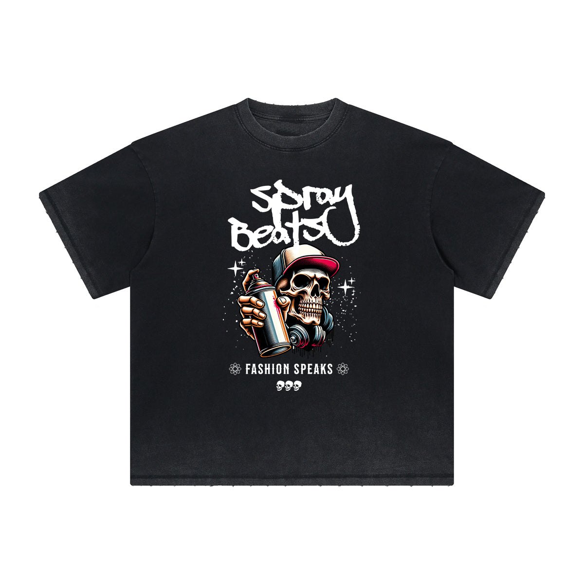 Thick Faded Graffiti Style Graphic Tee