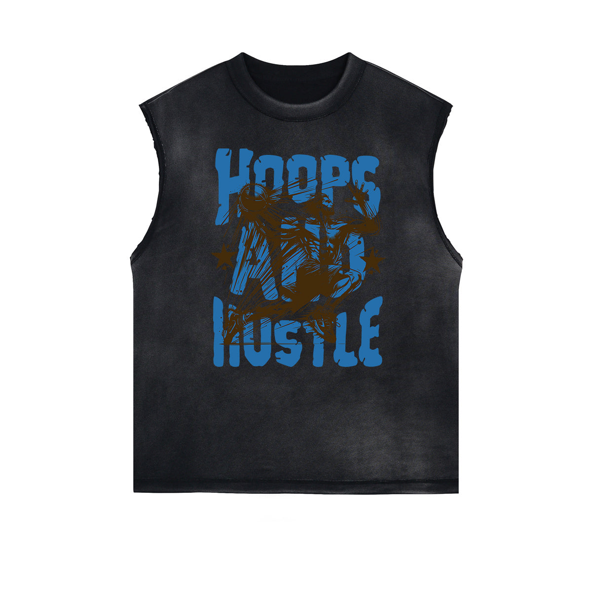 Frayed Edge Graffiti Style Graphic Tank