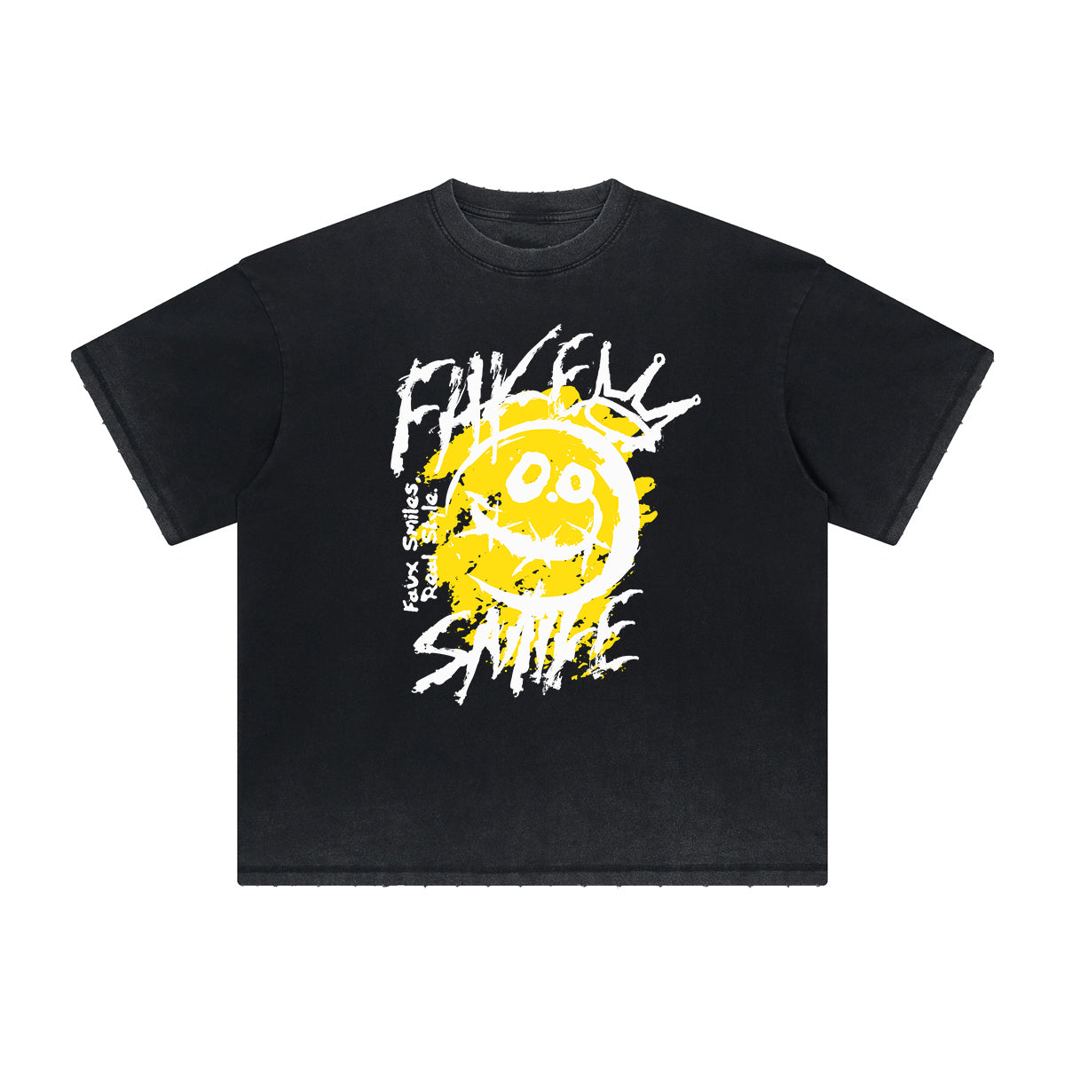 Thick Faded Graffiti Style Graphic Tee