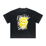 Thick Faded Graffiti Style Graphic Tee