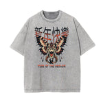 Stone Wash Asian Style Pattern T Shirt