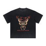 Vintage Frayed Asian Style Pattern Tee