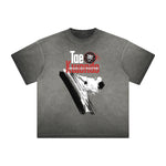 Thick Faded Asian Style Graphic T Shirt