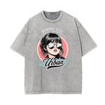 Stone Wash Asian Style Pattern T Shirt