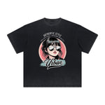 Vintage Frayed Asian Style Pattern Tee