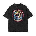 Washed Asian Style Graphic Cotton Tee