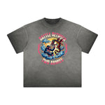 Thick Faded Asian Style Graphic T Shirt