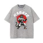 Stone Wash Asian Style Pattern T Shirt