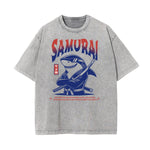 Stone Wash Asian Style Pattern T Shirt