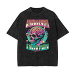 Washed Skull Graphic Cotton Tee