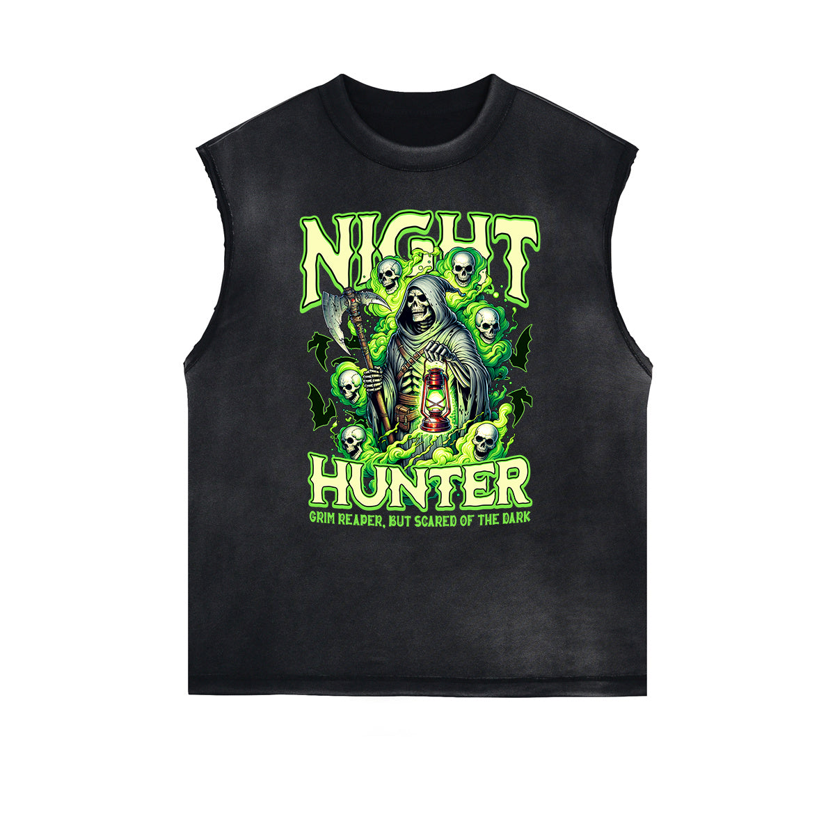 Frayed Edge Skull Graphic Tank