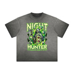 Vintage Frayed Skull Pattern Tee