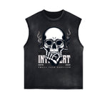 Frayed Edge Skull Graphic Tank